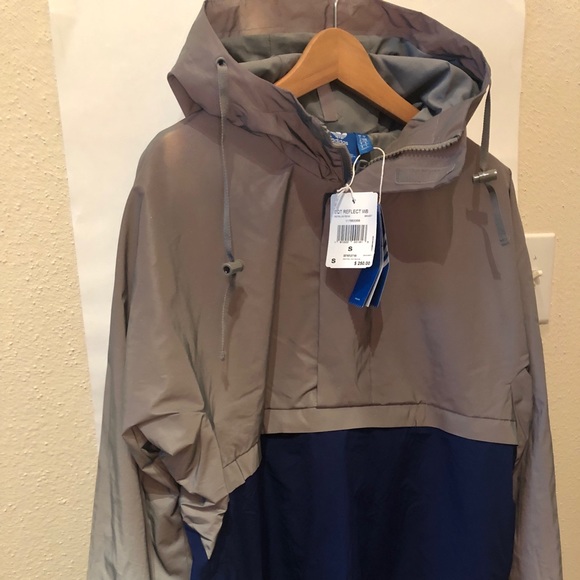 Adidas EQT windbreaker Mens Small Blue Gray Jacket - Picture 3 of 8